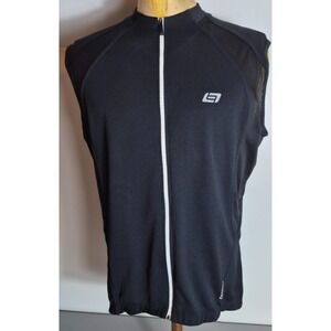 Bellwether Cadence Mens Sleeveless Full-Zip Cycling Jersey XXL 2XL Black 3 Pockt